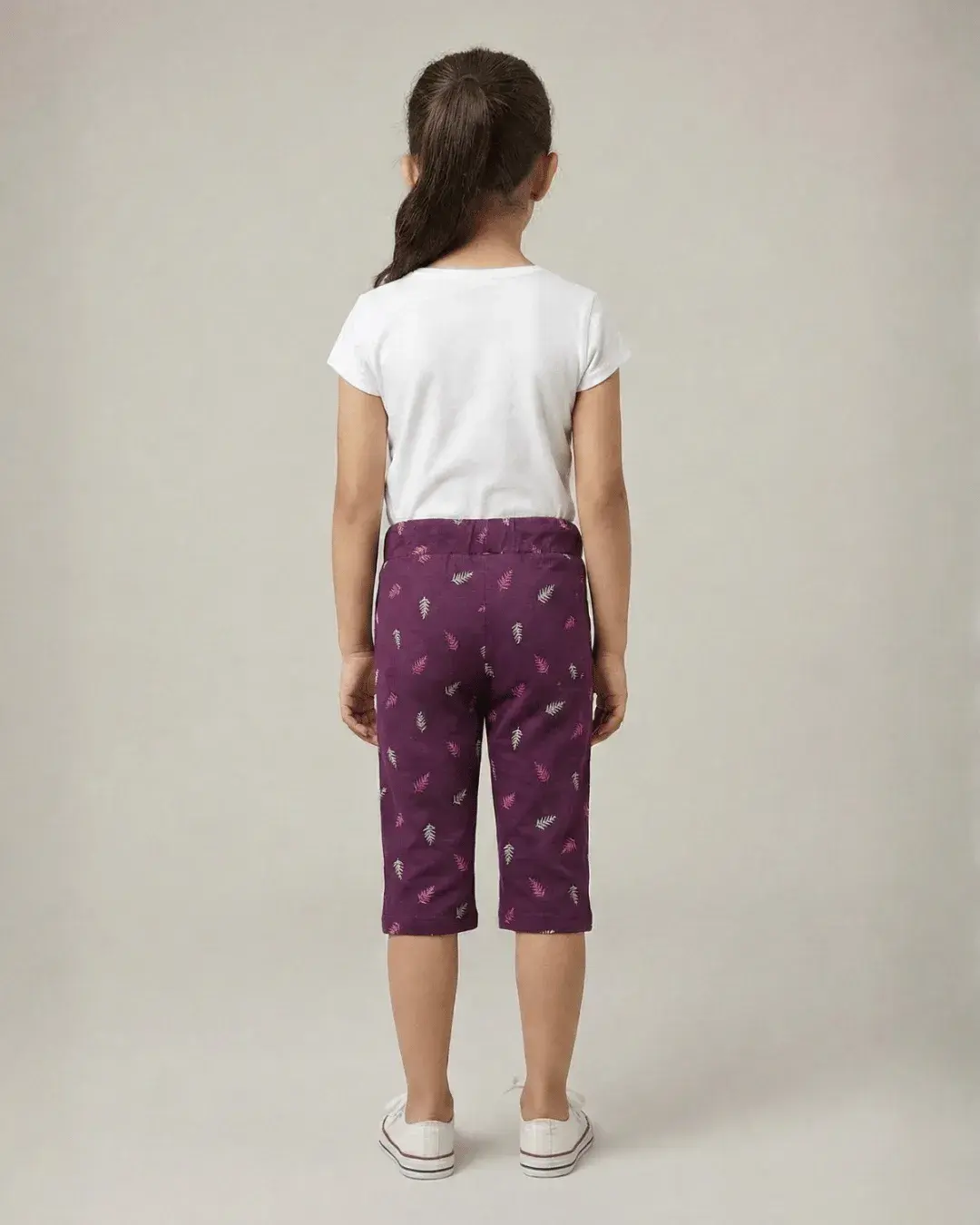 Angel girls capri set  - Purple Alternate