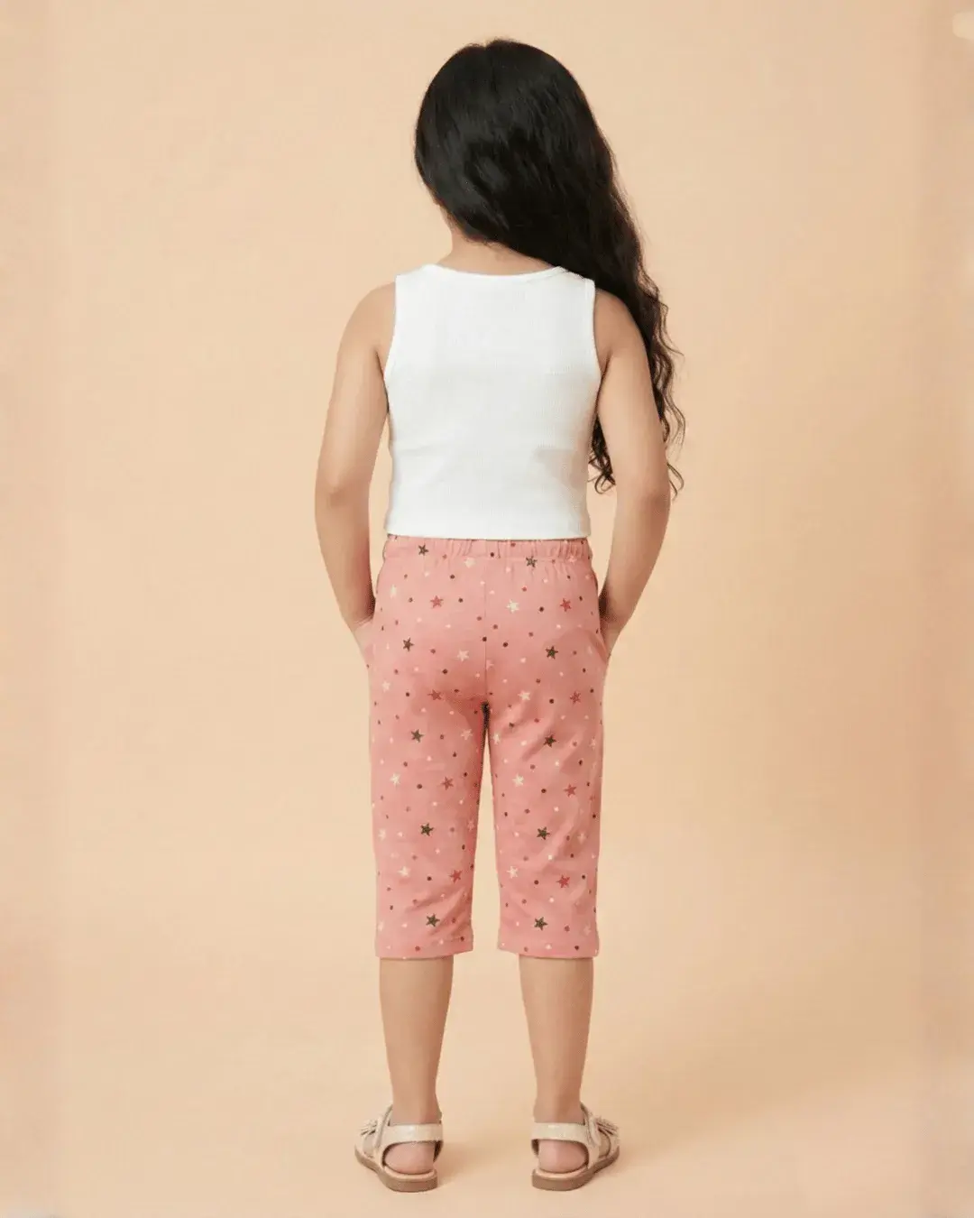 Angel girls capri set  - Peach Alternate