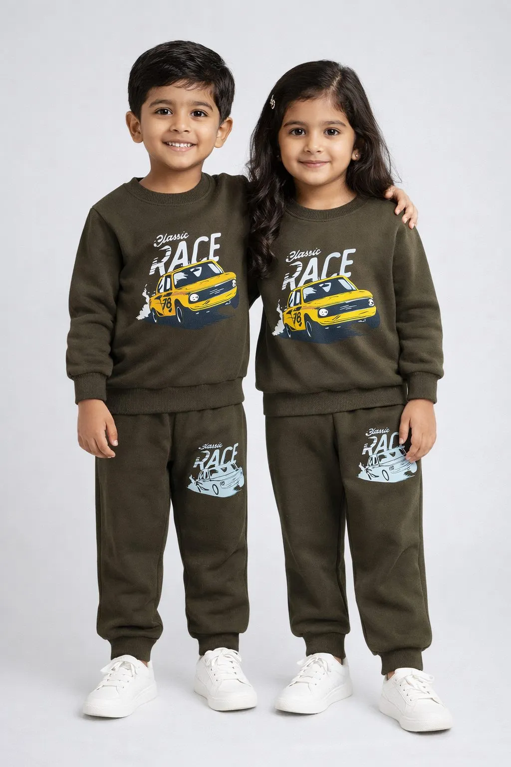 Doremon Unisex co-ord set  - Dark Green