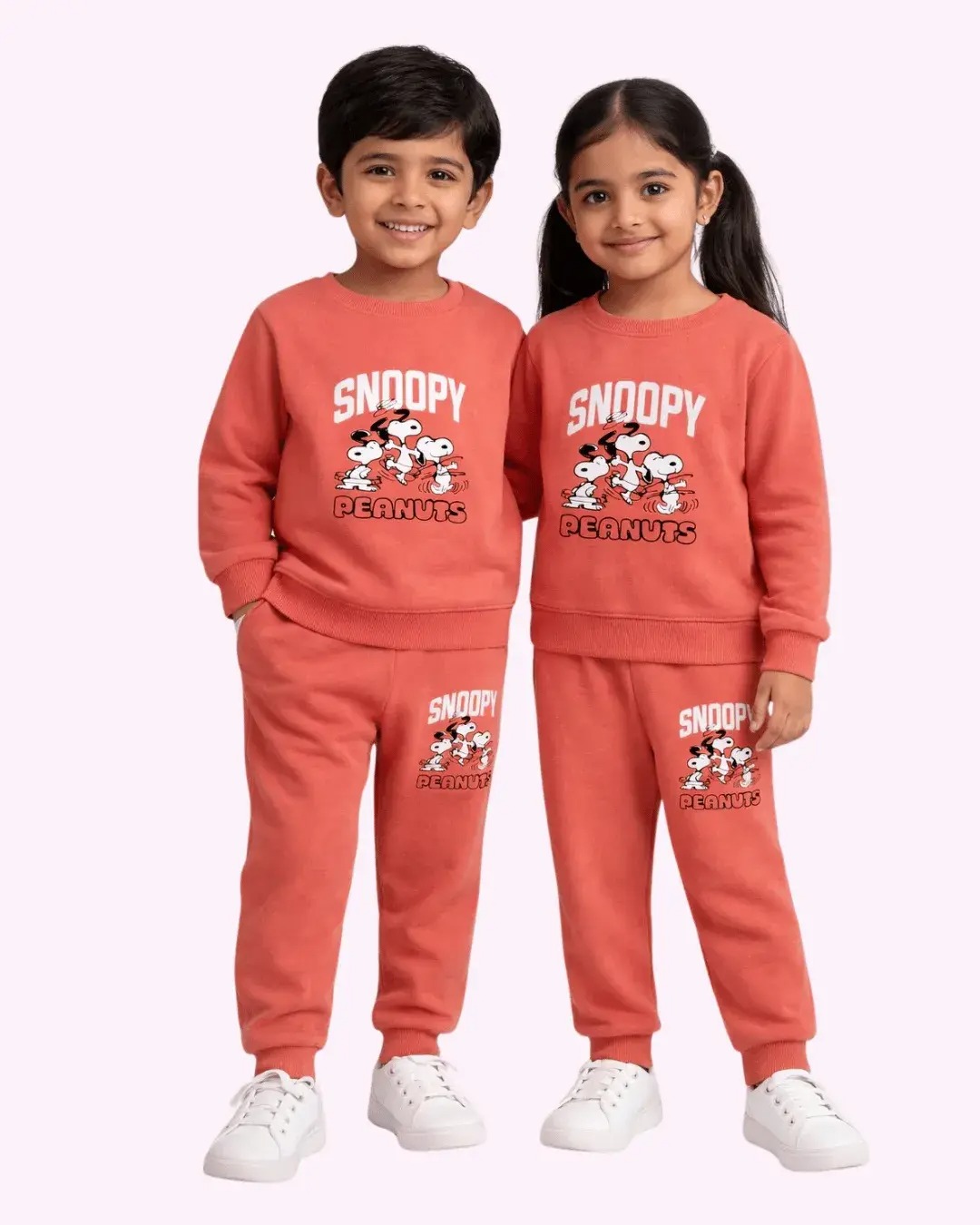 Doremon Unisex co-ord set  - Peach
