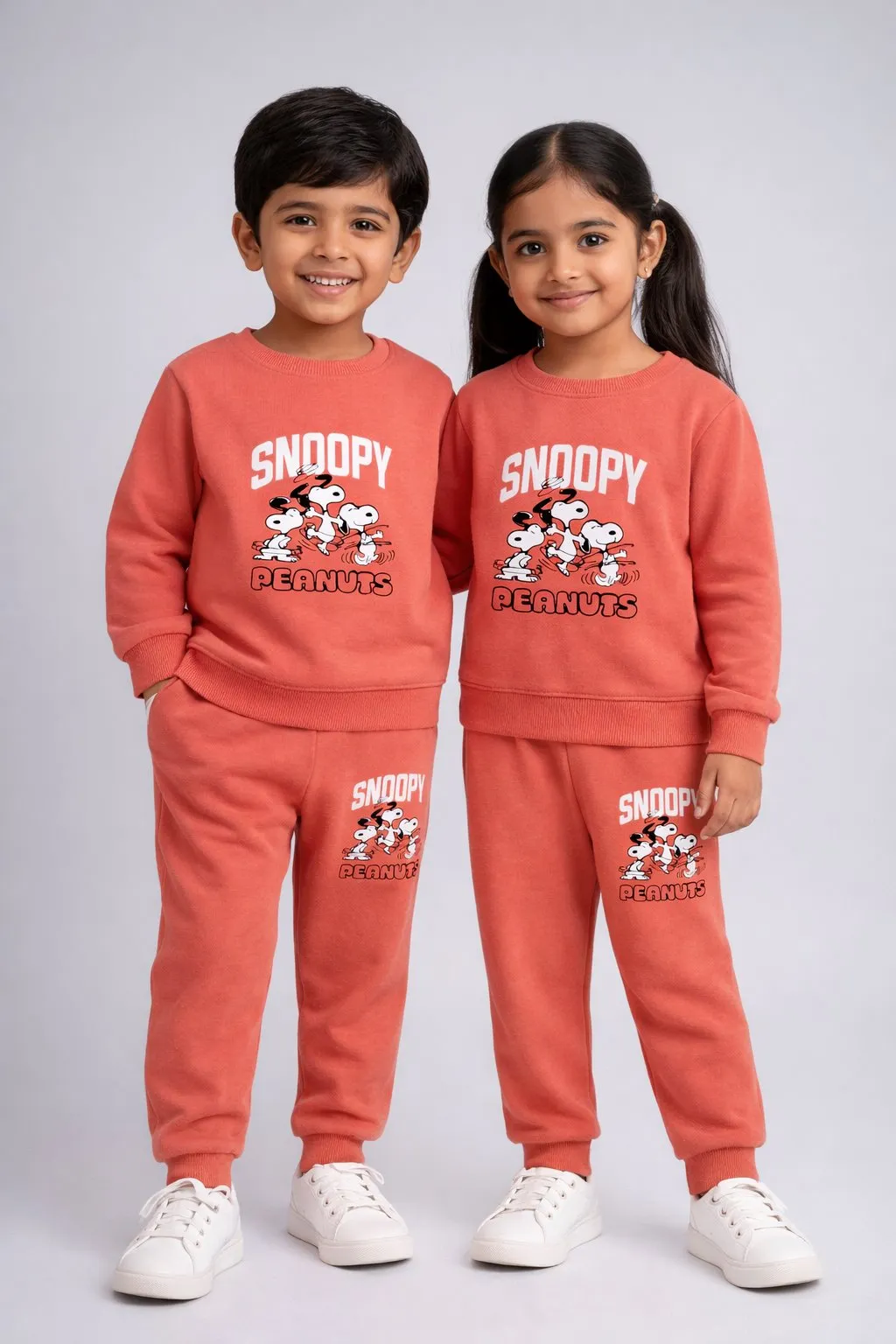 Doremon Unisex co-ord set  - Peach