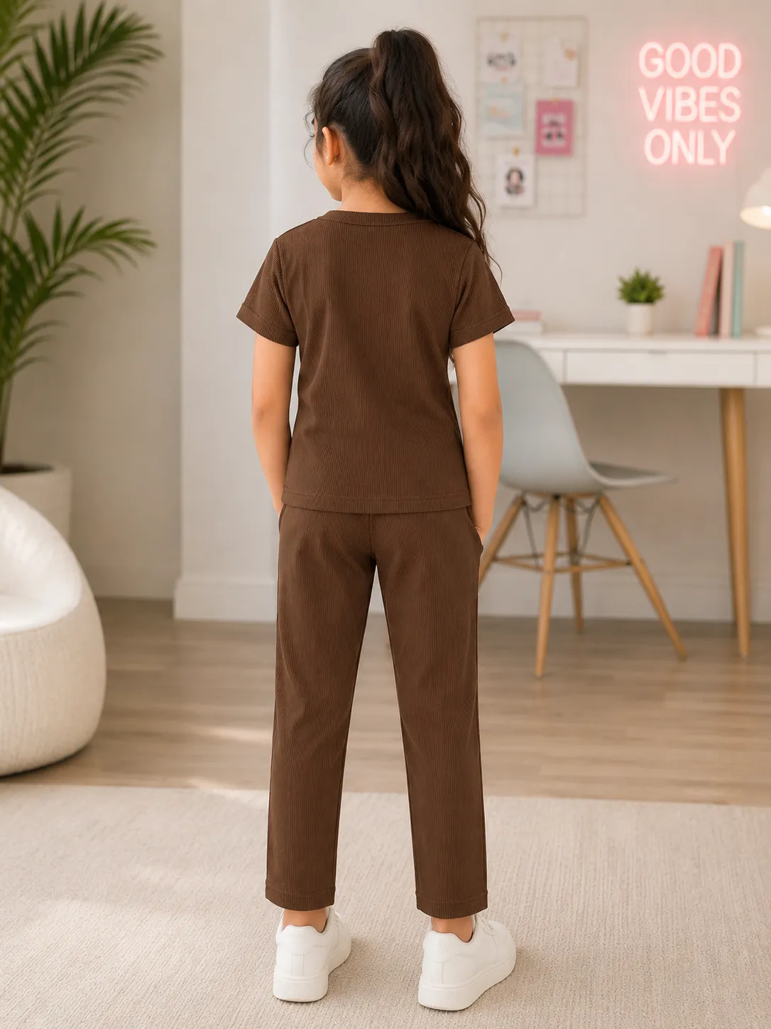 Girls Graphic T-Shirt & Pants Co-ord Set Alternate