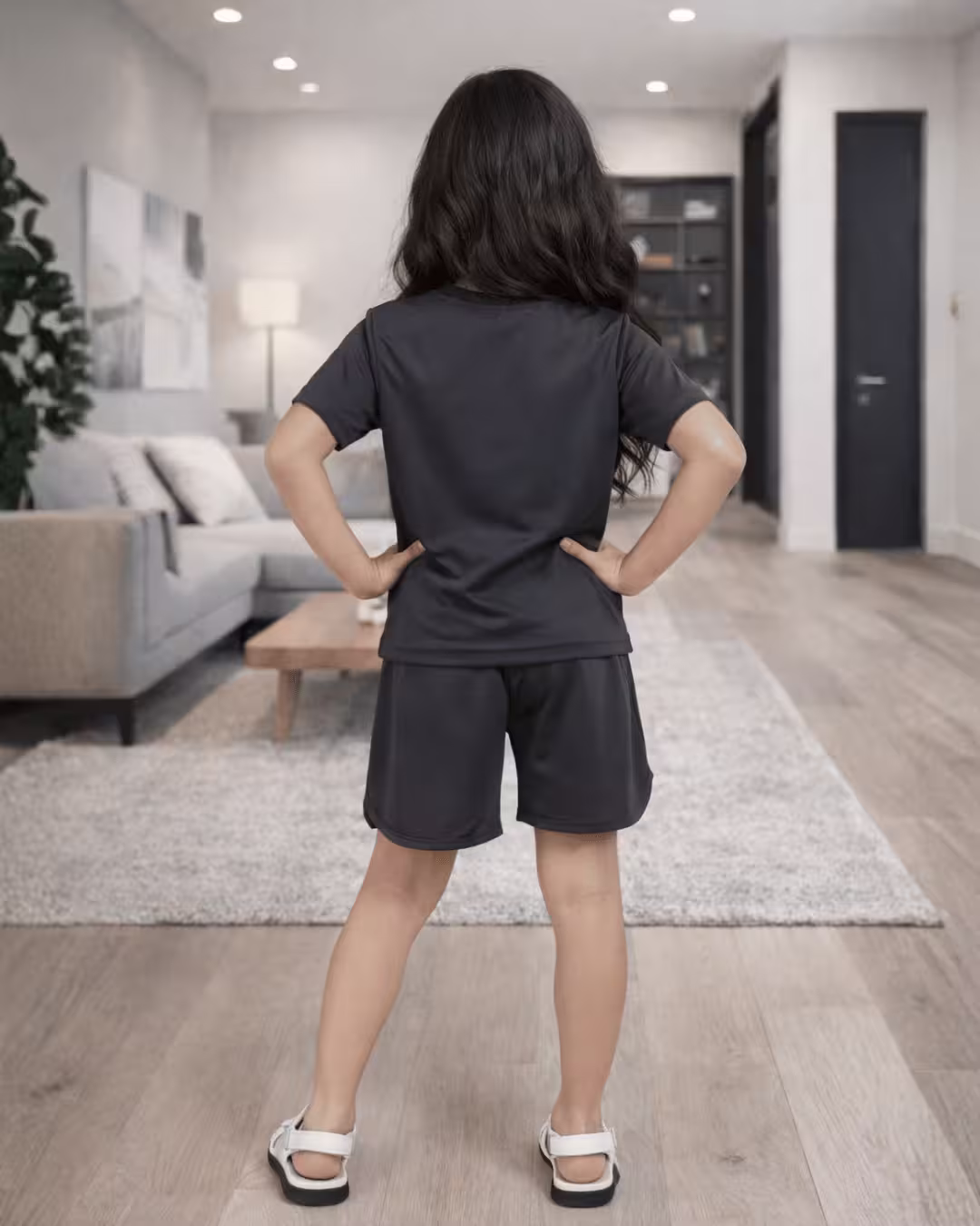 Pari Girls Hotpant set - Black Alternate