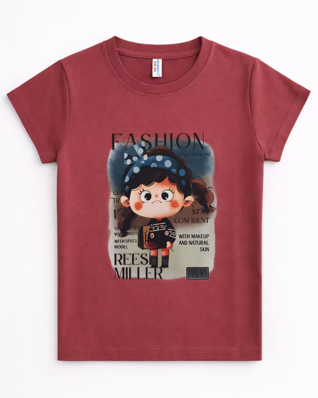 Pops Girls Tencil T-shirt - Purple Mauve Alternate