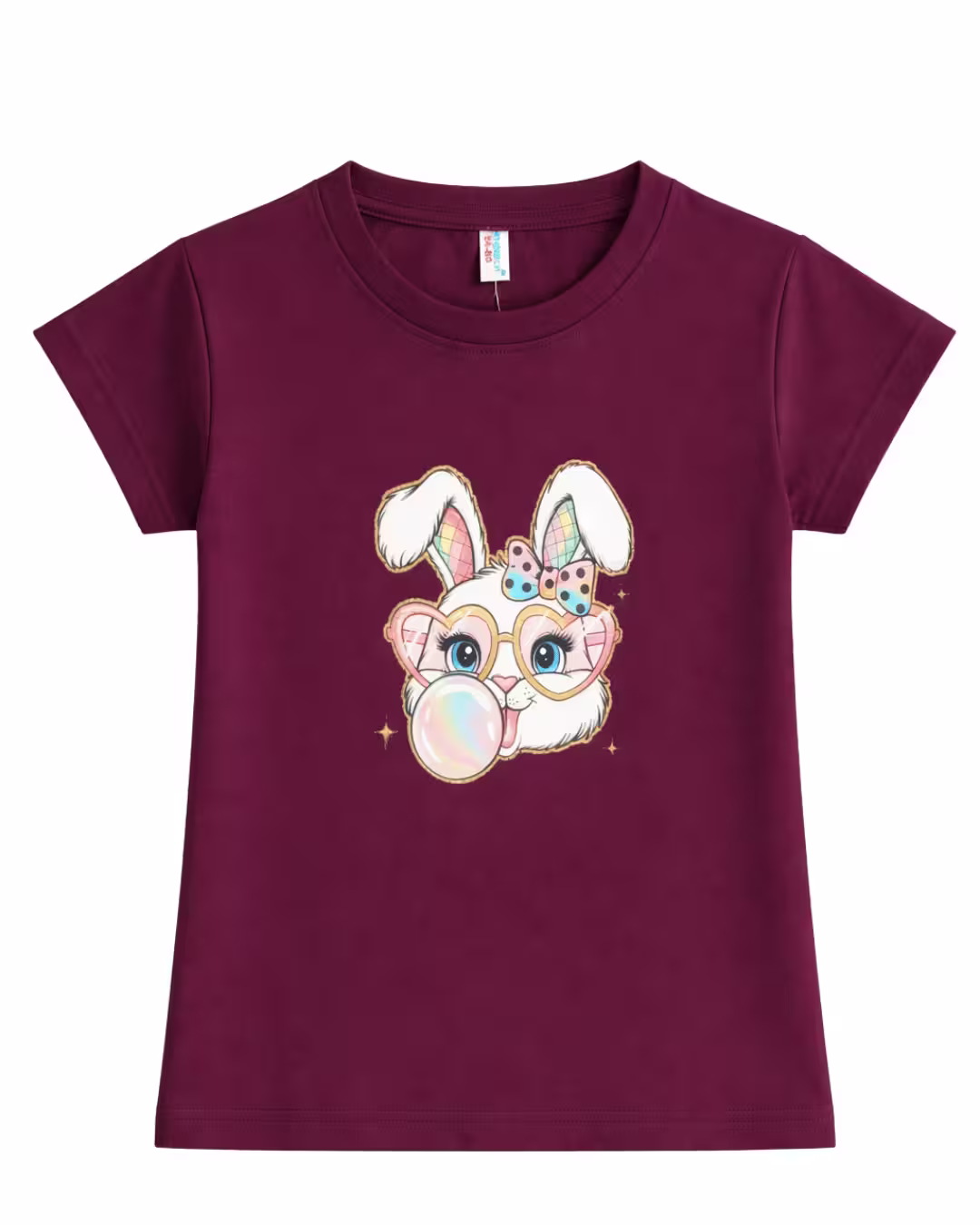 Pops Girls Tencil T-shirt - Wine Alternate