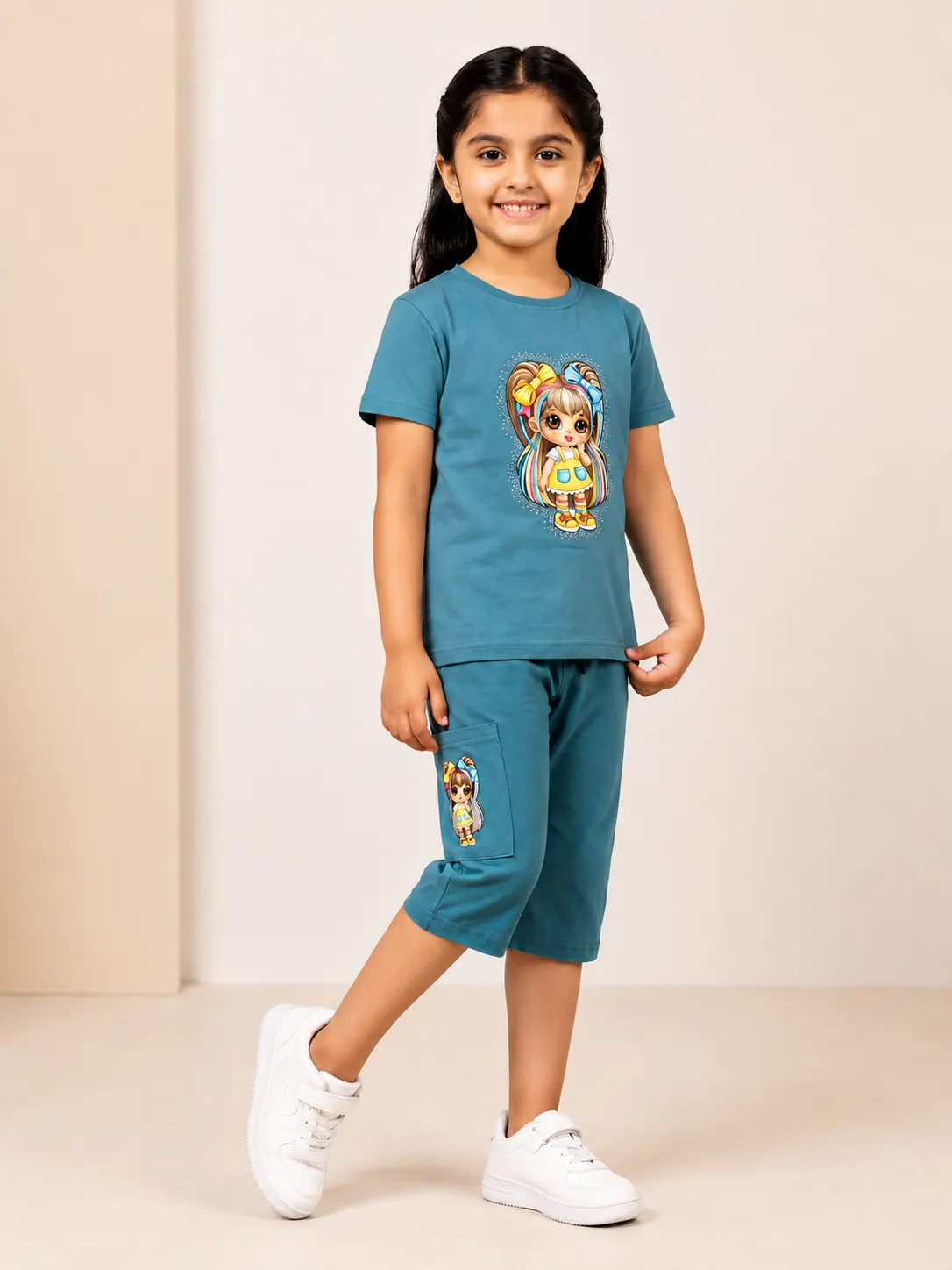 Preety Girls Capri Set