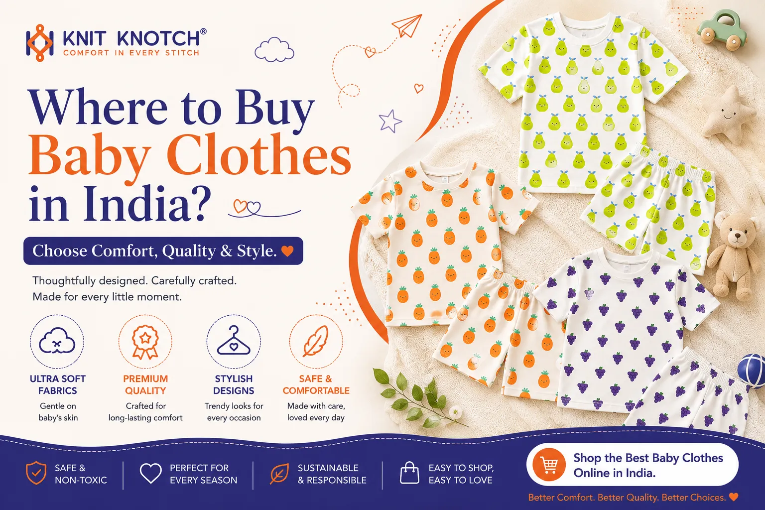 Where to Buy Baby Clothes in India? Choose Comfort, Quality & Style