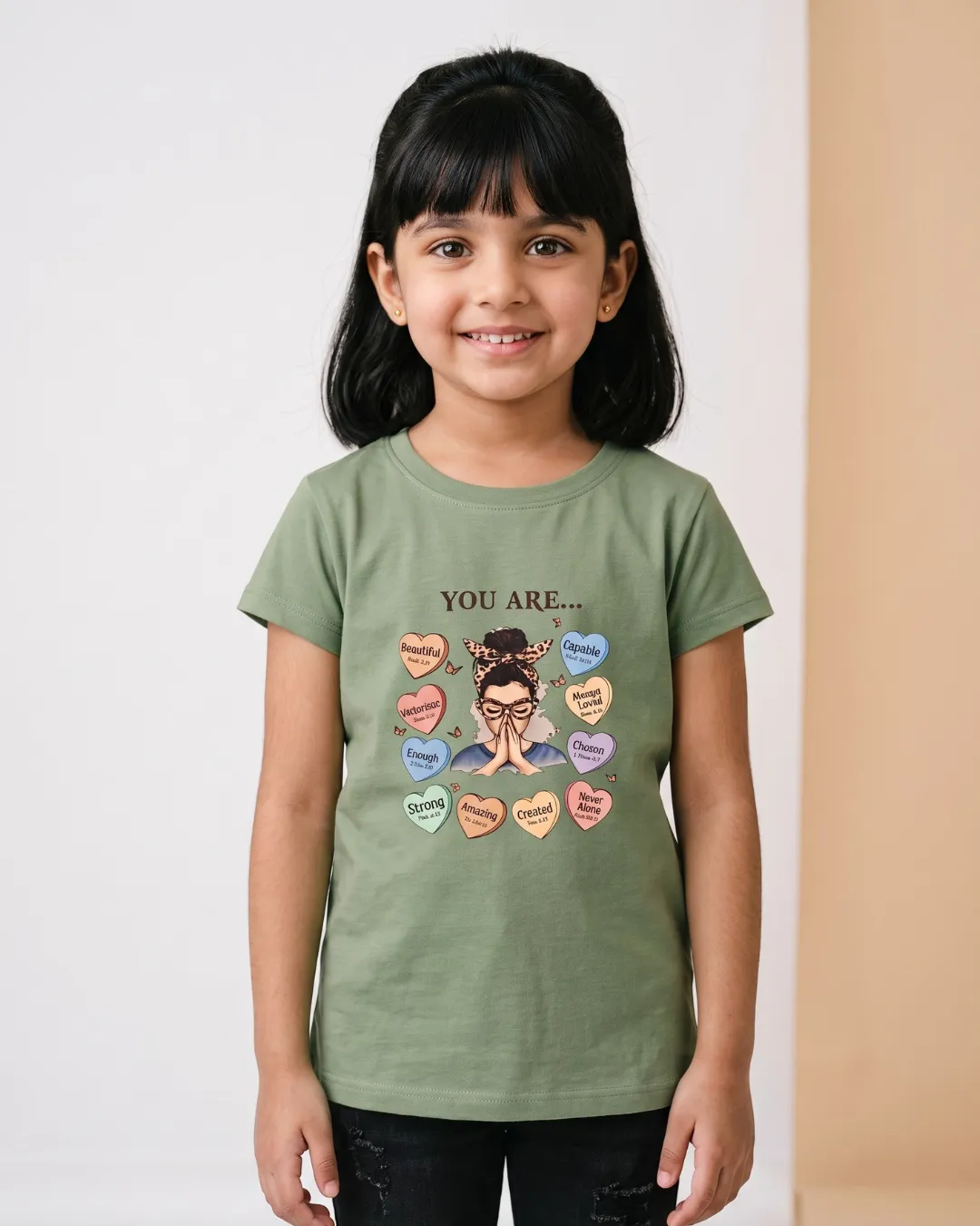 Girls Cotton Graphic T-Shirts Combo Pack of 3 – Printed Half Sleeve Tees Alternate